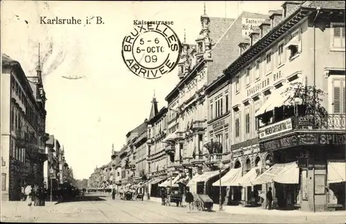 Ak Karlsruhe in Baden Württemberg, Kaiserstraße
