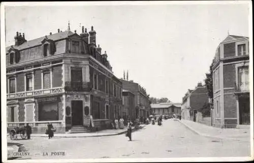 Ak Chauny Aisne, La Poste