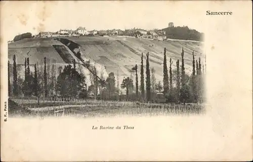 Ak Sancerre Cher, Blick auf den Ort, la Ravine du Thou