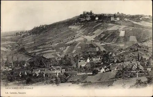 Ak Sancerre Fontenay Cher, Blick auf den Ort mit Umgebung