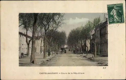 Ak Castelnaudary Aude, Cours de la Republique