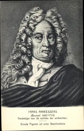 Ak Brüsseler Dekan Frans Anneessens, Portrait
