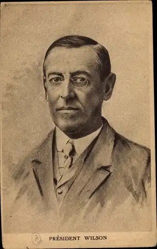 Künstler Ak US Präsident Woodrow Wilson, Portrait