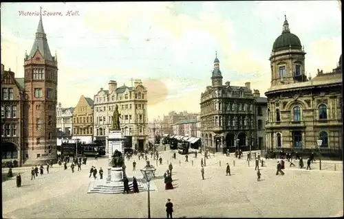 Ak Kingston upon Hull Yorkshire, Victoria Square