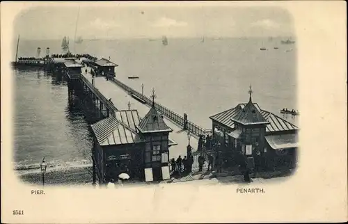 Ak Penarth Wales, Pier, General View