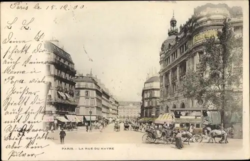 Ak Paris IX, La Rue du Havre