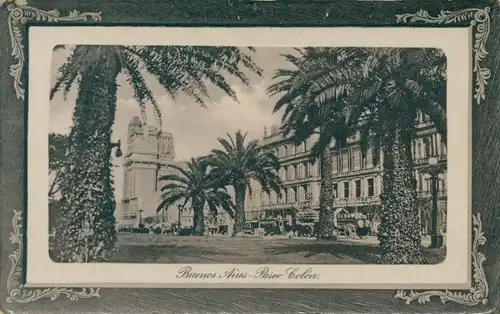 Passepartout Ak Buenos Aires Argentinien, Paseo Colón