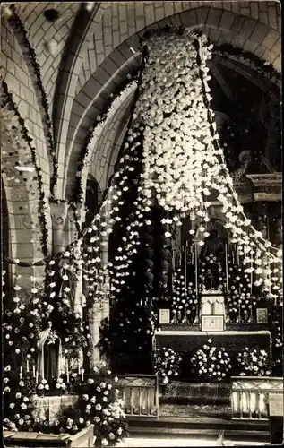 Ak Grezille Maine et Loire, Interieur de l'Eglise