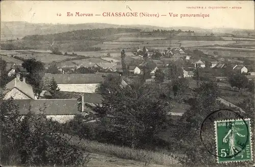 Ak Chassagne Nièvre, Vue panoramique