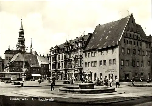 Ak Zwickau in Sachsen, Hauptmarkt