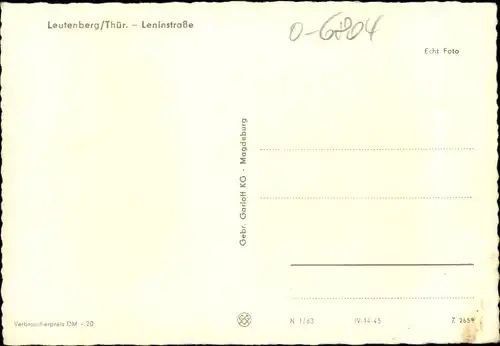 Ak Bad Leutenberg Thüringen, Leninstraße