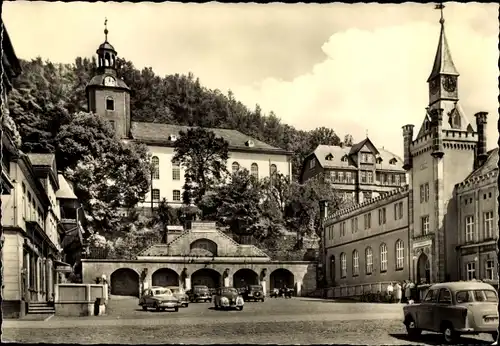 Ak Bad Leutenberg Thüringen, Markt, Rathaus