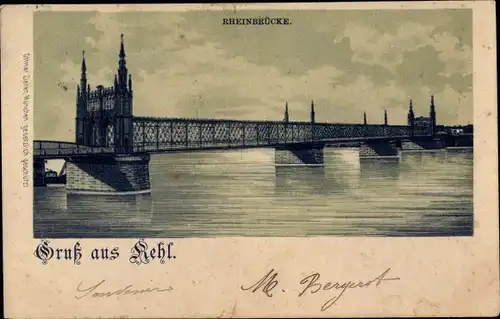 Litho Kehl am Rhein, Rheinbrücke