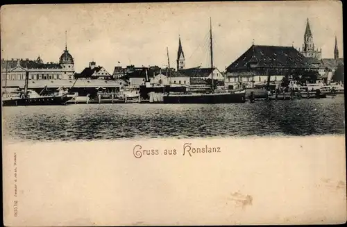 Ak Konstanz am Bodensee, Blick auf den Ort