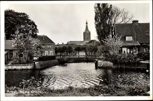 Ak Hasselt Overijssel, Ingang Gracht