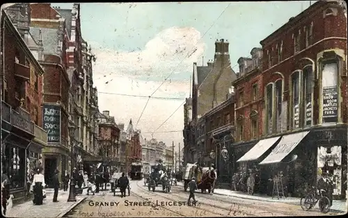 Ak Leicester East Midlands England, Granby Street