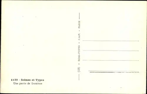 Ak Scenes et Types, Une partie de Dominos