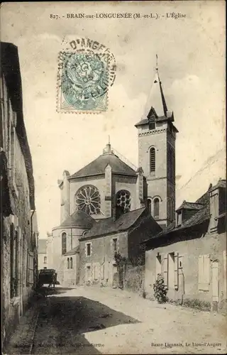 Ak Brain sur Longuenée Maine et Loire, L'Eglise