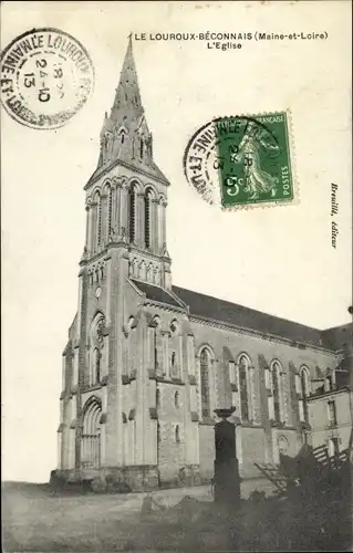 Ak Le Louroux Béconnais Maine et Loire, L'Eglise