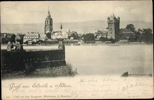 Ak Eltville am Rhein Hessen, Rheinpartie