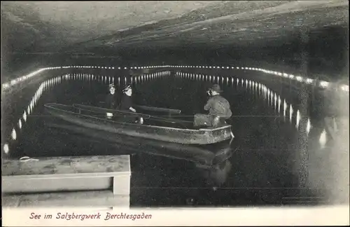 Ak Berchtesgaden in Oberbayern, See im Salzbergwerk