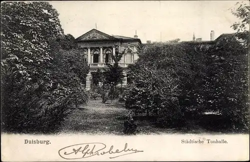 Ak Duisburg im Ruhrgebiet, Städtische Tonhalle