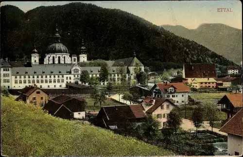 Ak Ettal Oberbayern, Teilansicht