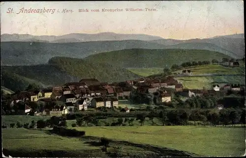 Ak Sankt Andreasberg Braunlage im Oberharz, Blick vom Kronprinz Wilhelm Turm