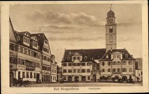 Ak Bad Mergentheim in Tauberfranken, Marktplatz