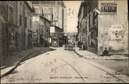 Ak Saint Nicolas de Port Meurthe et Moselle, Grande Rue