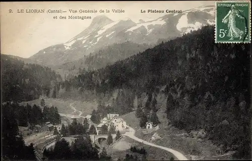 Ak Le Lioran Cantal, Vue Generale de la Vallee et des Montagnes