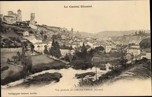 Ak Laroquebrou Cantal, Vue generale