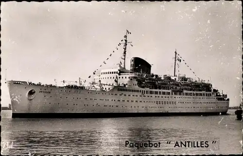 Ak Paquebot Antilles, Dampfschiff auf See, CGT, French Line