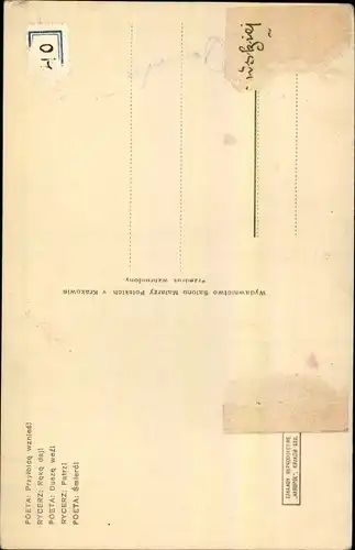 Ak Poeta und Rycerz aus Drama Wesele, Stanisław Wyspiański