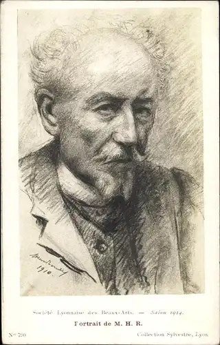 Künstler Ak Portrait eines älteren Mannes, Portrait de M.H.R.