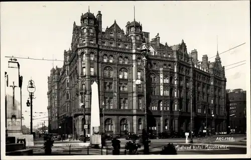 Ak Manchester England, Midland Hotel