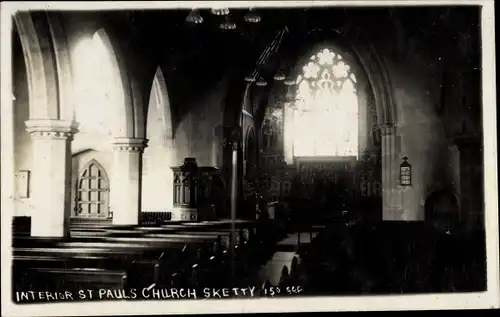 Foto Ak Sketty Wales, St. Pauls Church, interior