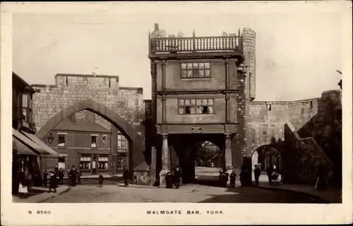 Ak York Yorkshire England, Walmgate Bar