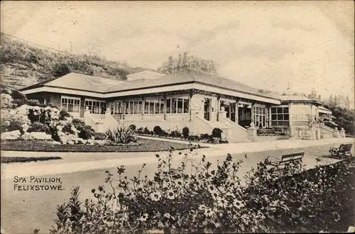 Ak Felixstowe Suffolk England, Spa Pavillon