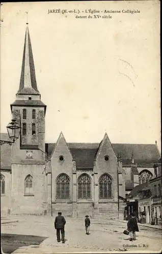Ak Jarzé Maine et Loire, L'Eglise, Ancienne Collegiale
