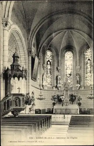 Ak Loiré Maine et Loire, Interieur de l'Eglise