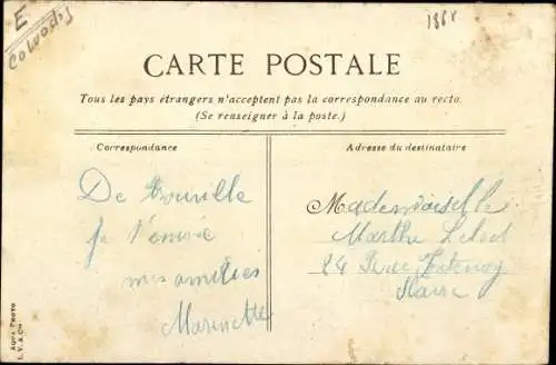 Ak Trouville Calvados, Le Marche