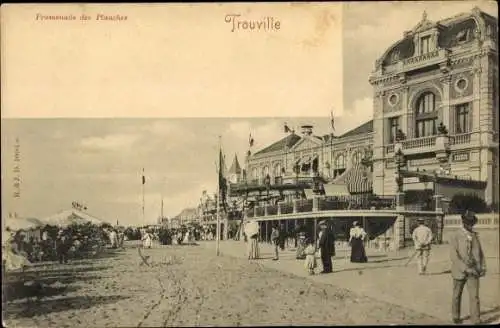 Ak Trouville sur Mer Calvados, Promenade des Planches