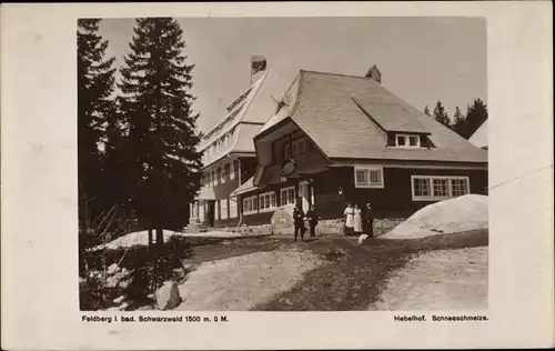 Ak Feldberg im Schwarzwald, Hebelhof, Schneeschmelze