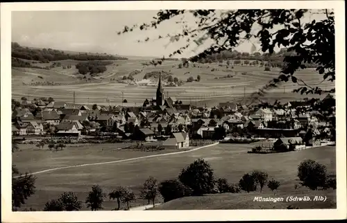 Ak Münsingen in Württemberg, Panorama