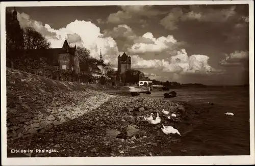 Ak Eltville am Rhein Hessen, Blick auf den Ort