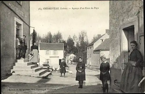 Ak Ondreville sur Essonne Loiret, Apercu d'un Coin du Pays