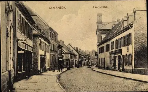 Ak Schirmeck Elsass Bas Rhin, Langstraße