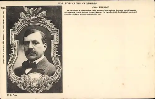Ak Paul Bourget, Französischer Dichter