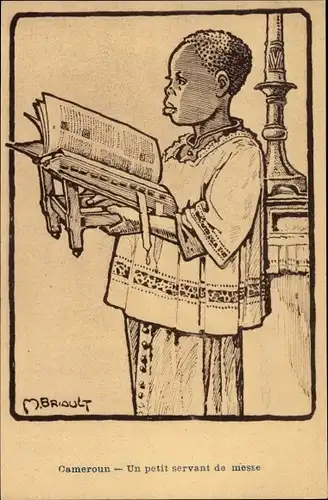 Künstler Ak Briault, M., Cameroun, Un petit servant de messe
